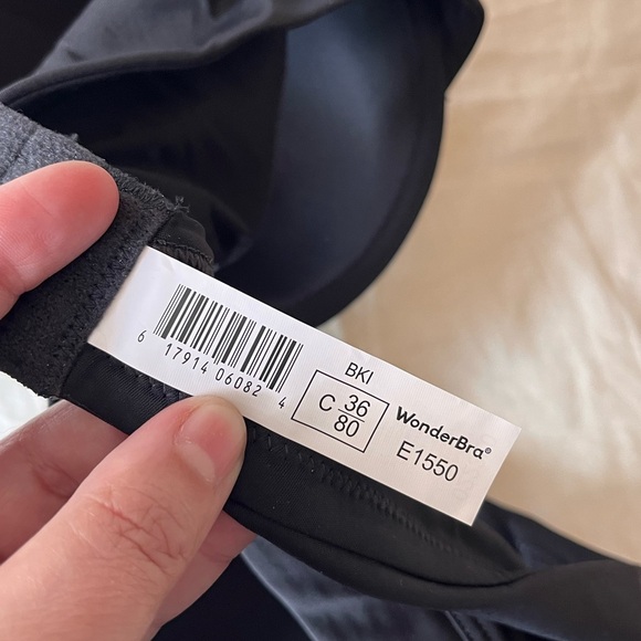 NWT WonderBra Eco Pure Black Underwire Bra 36C - Picture 12 of 12